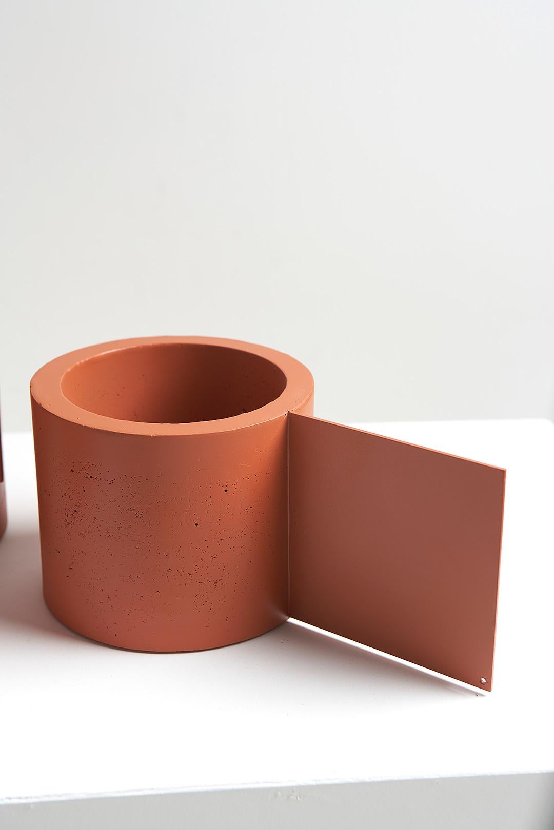Acciaio Collection'S, Set di 5 vasi in terracotta e calcestruzzo in vendita