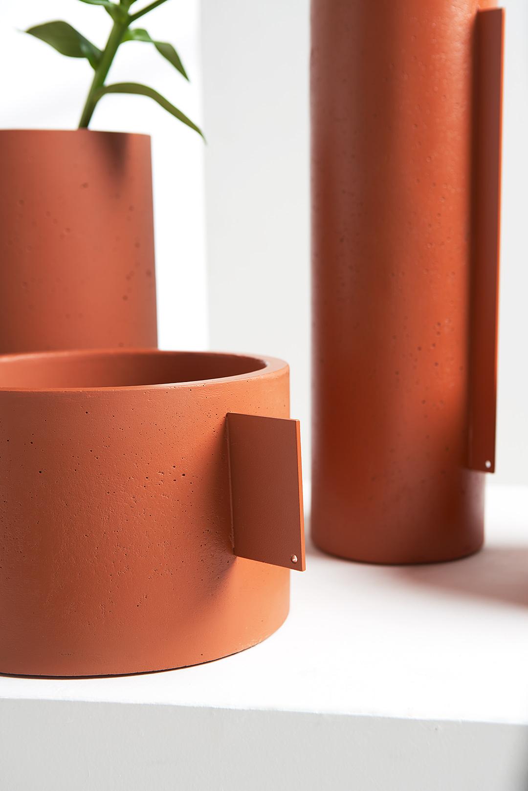 Collection'S, Set di 5 vasi in terracotta e calcestruzzo in vendita 1
