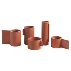 Tag Collection, Terracotta Concrete 5 Pot Set