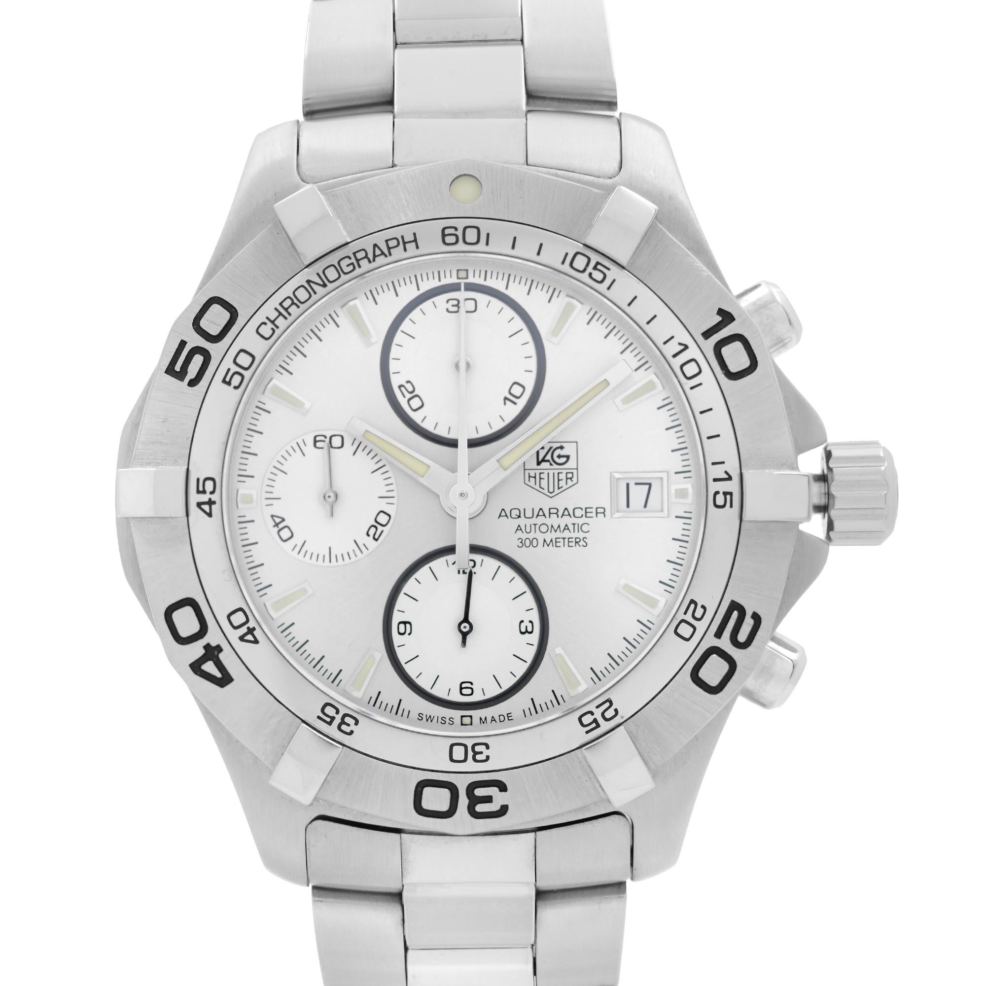 Pre-owned. The watch fits 6.75 inches wrist size. Recently serviced and polished. Tiny dents on the case back.

 Brand: TAG Heuer  Type: Wristwatch  Department: Men  Model Number: CAF2111.BA0809  Country/Region of Manufacture: Switzerland  Style: