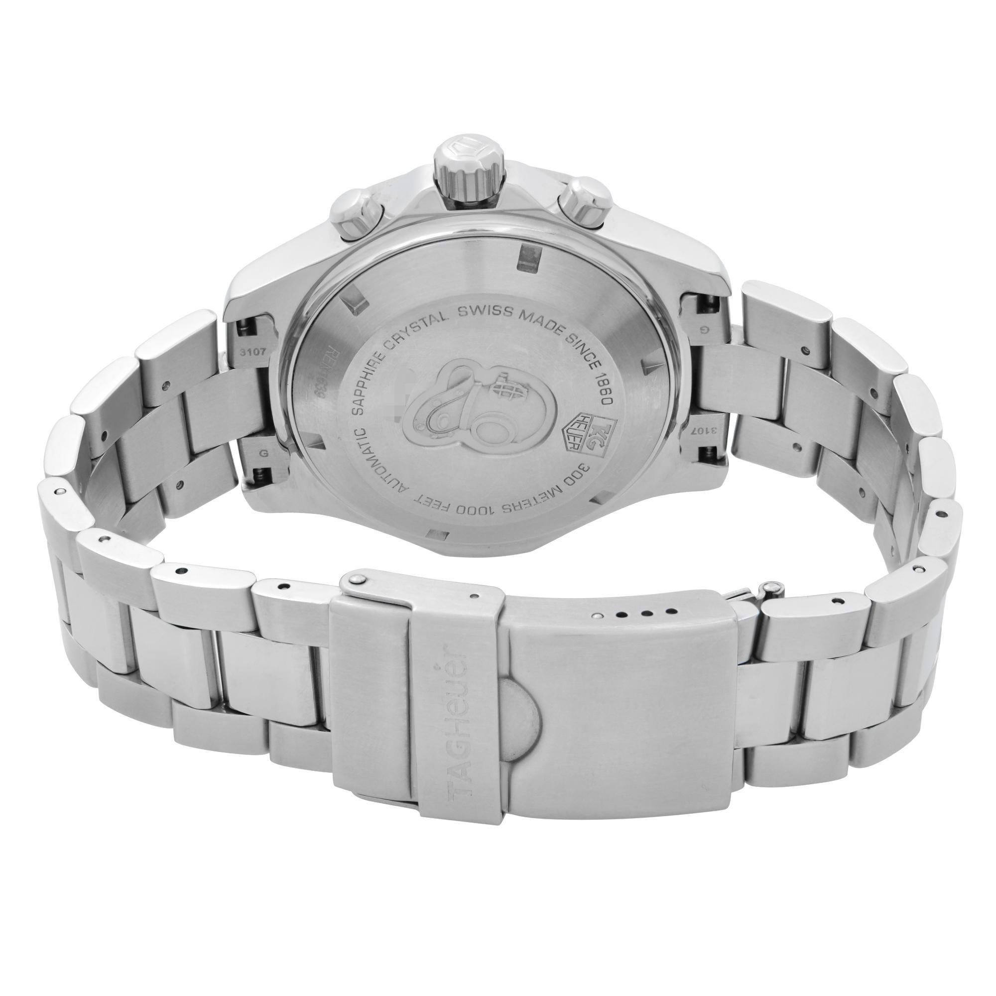 Men's TAG Heuer 2000 Aquaracer Steel Silver Dial Automatic Mens Watch CAF2111.BA0809