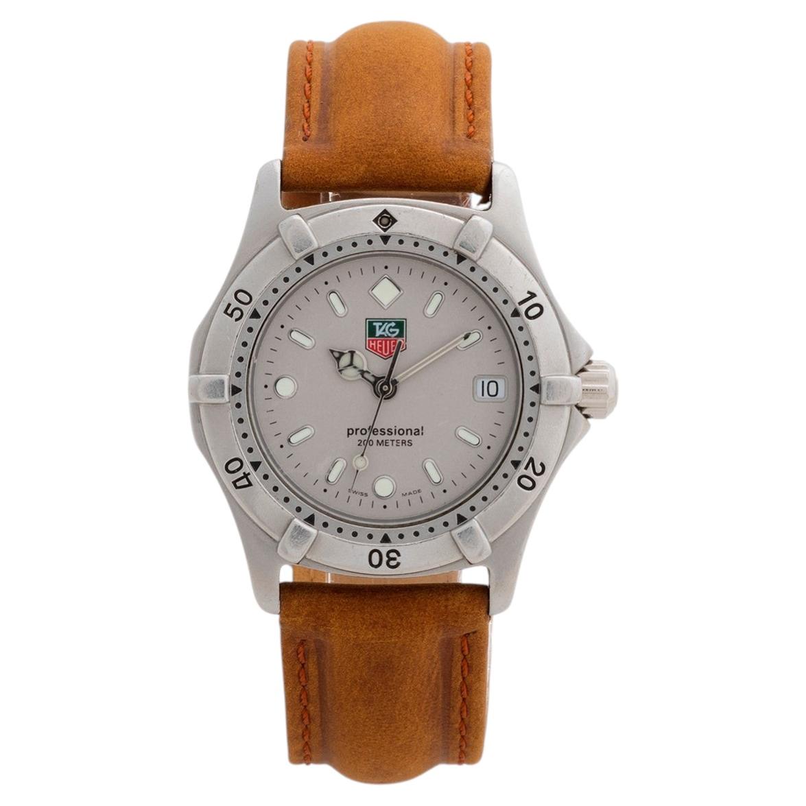 TAG Heuer 2000 Professional al quarzo, misura media, rif. 962.013, lunetta girevole, 1990 circa