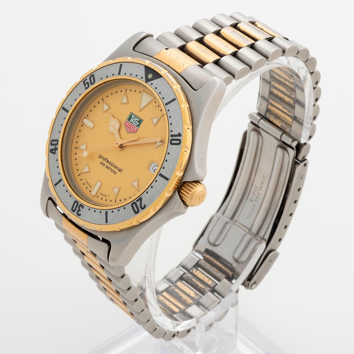 TAG Heuer 2000 Professional Quartz, Übergangsreferenz, Ghost Lünette, um 1988 im Zustand „Gut“ im Angebot in Canterbury, England