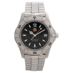 Profesional de cuarzo Tag Heuer 2000 ref WK1110-1, esfera negra, caja de 39 mm, año 2000.