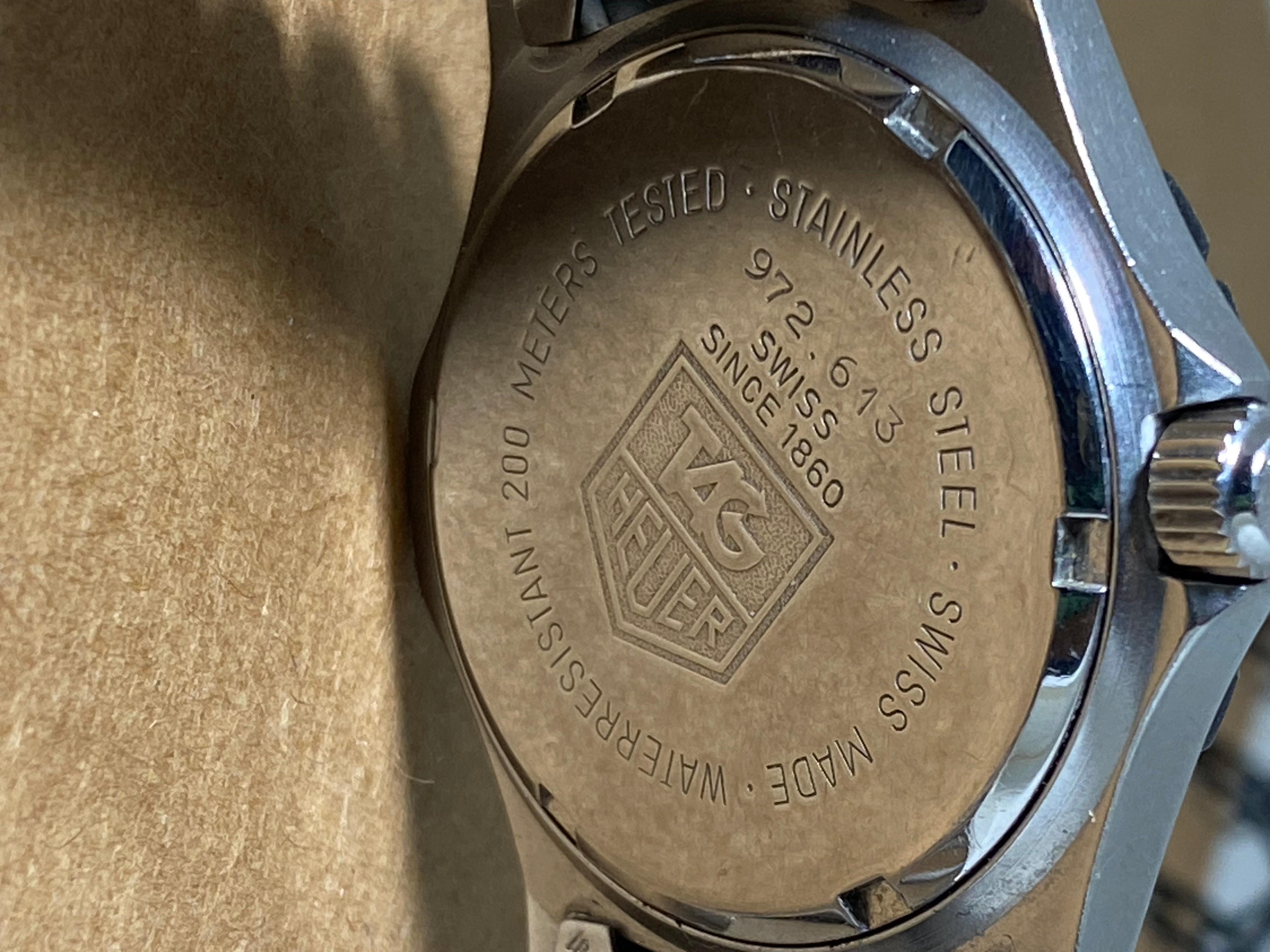Modern TAG Heuer 2000 ref 972 613 Professional 200m 35mm S/Steel Aluminium Bezel Watch