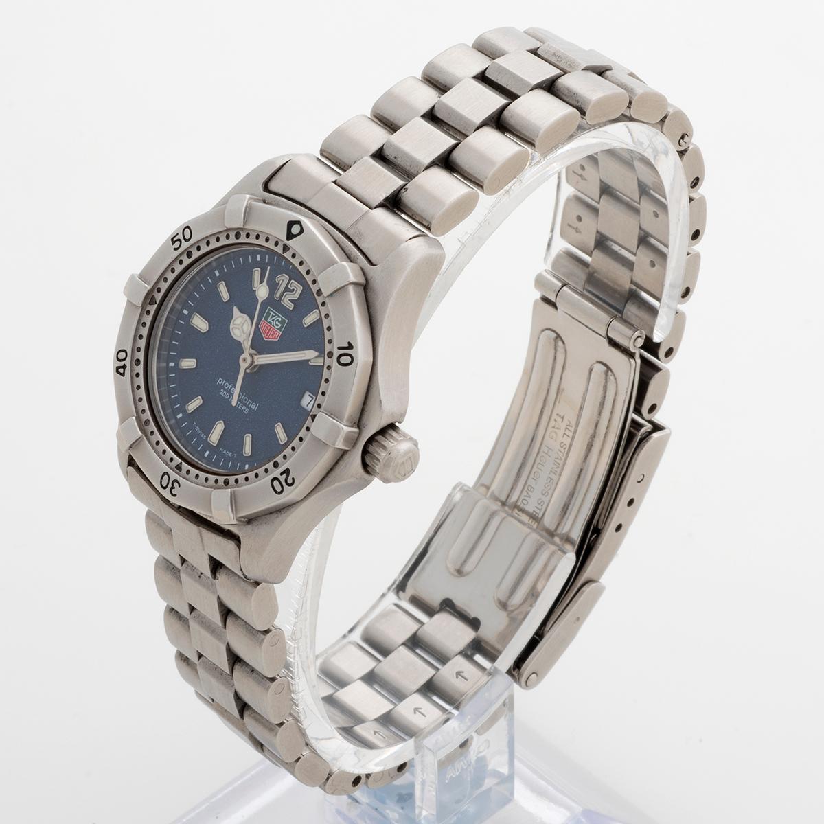 Tag Heuer 2000 Ref WM1311. Blue 'Moondust' Titanium Dial, T Swiss Made, c1996 In Good Condition In Canterbury, England