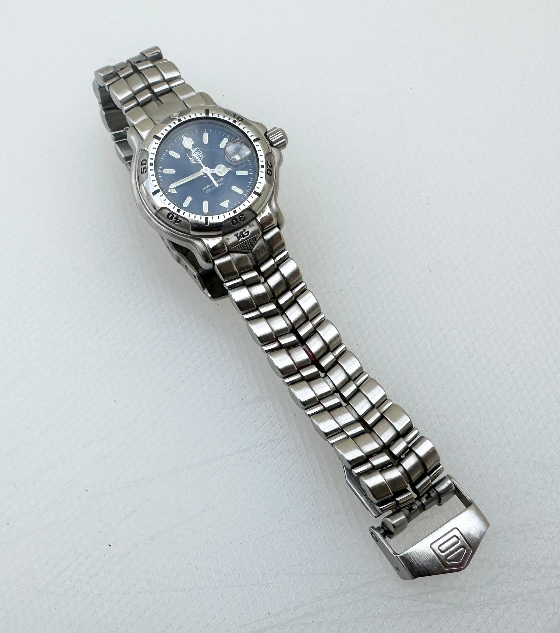 TAG Heuer 6000 Professional 6000 Wh1315-K1 Watch Ladies Navy 28mm Quartz Round D en venta 6