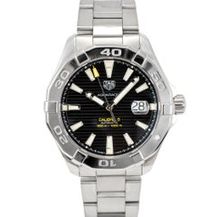 Montre automatique TAG Heuer Aquaracer 300M 43 mm WAY2010, en acier inoxydable, cadran noir