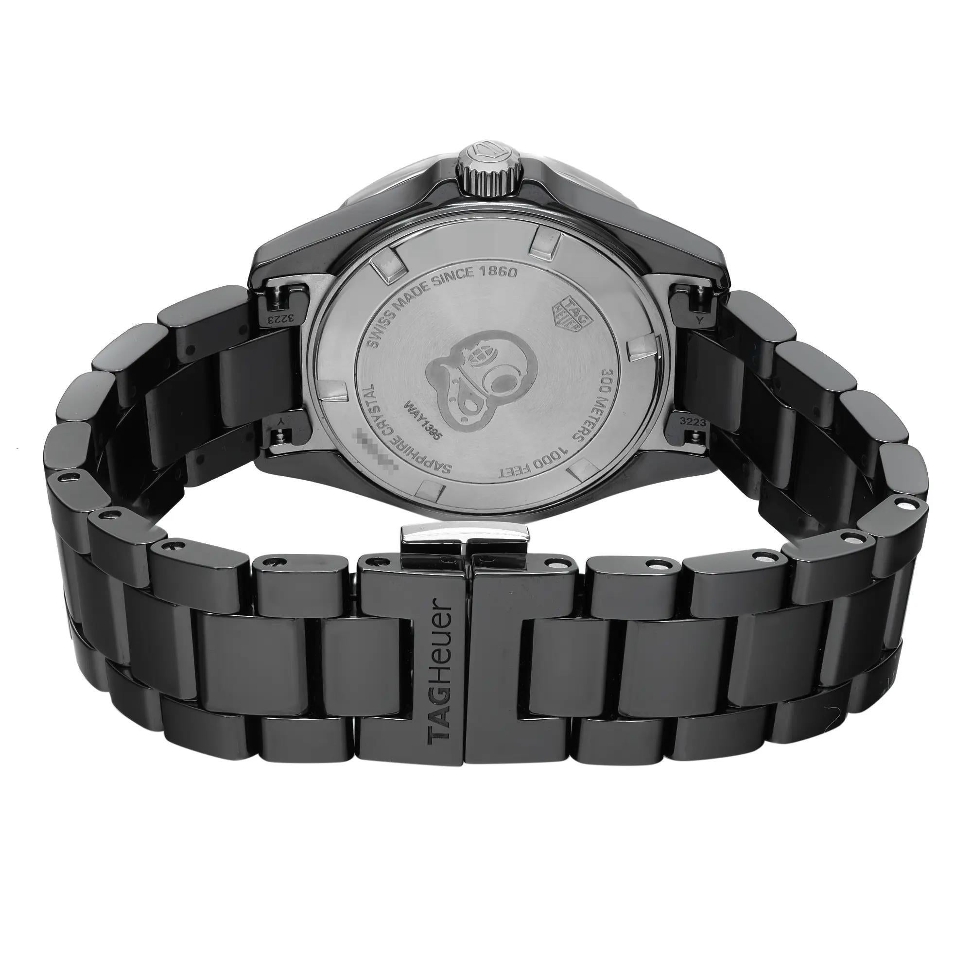 Tag Heuer Aquaracer 35mm Ceramic Diamond Black Dial Ladies Watch WAY1395.BH0716 1