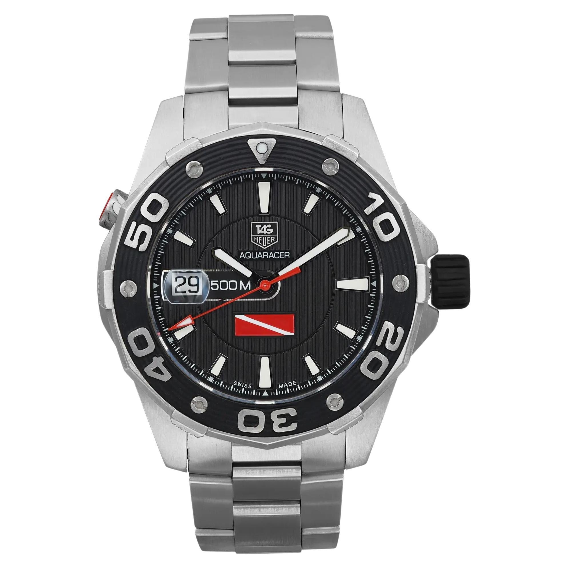 TAG Heuer Aquaracer 43mm Steel Black Dial Automatic Men Watch WAJ211A.BA0870