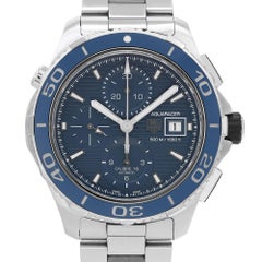 Tag Heuer Aquaracer Steel Ceramic Blue Dial Mens Watch CAK2112.BA0833