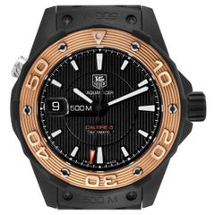 Tag Heuer Aquaracer 500m Titanium Rose Gold Mens Watch WAJ2182 Box Card