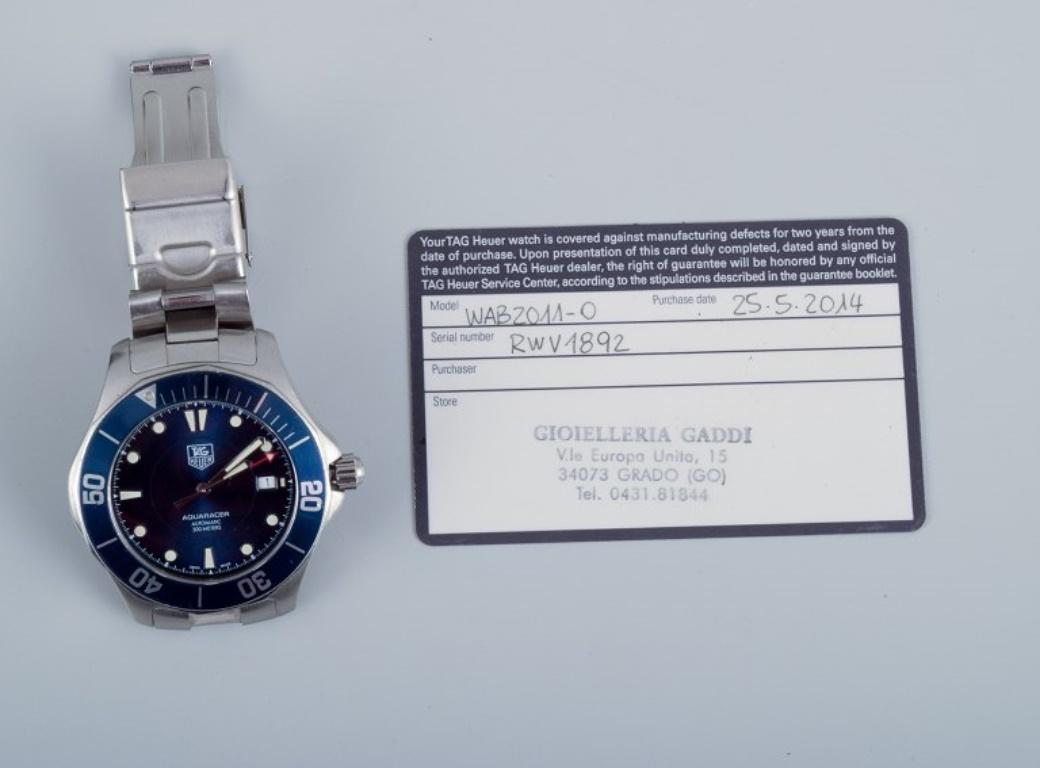 TAG Heuer Aquaracer Automatic, men's steel bracelet watch. Approximately 2011 2