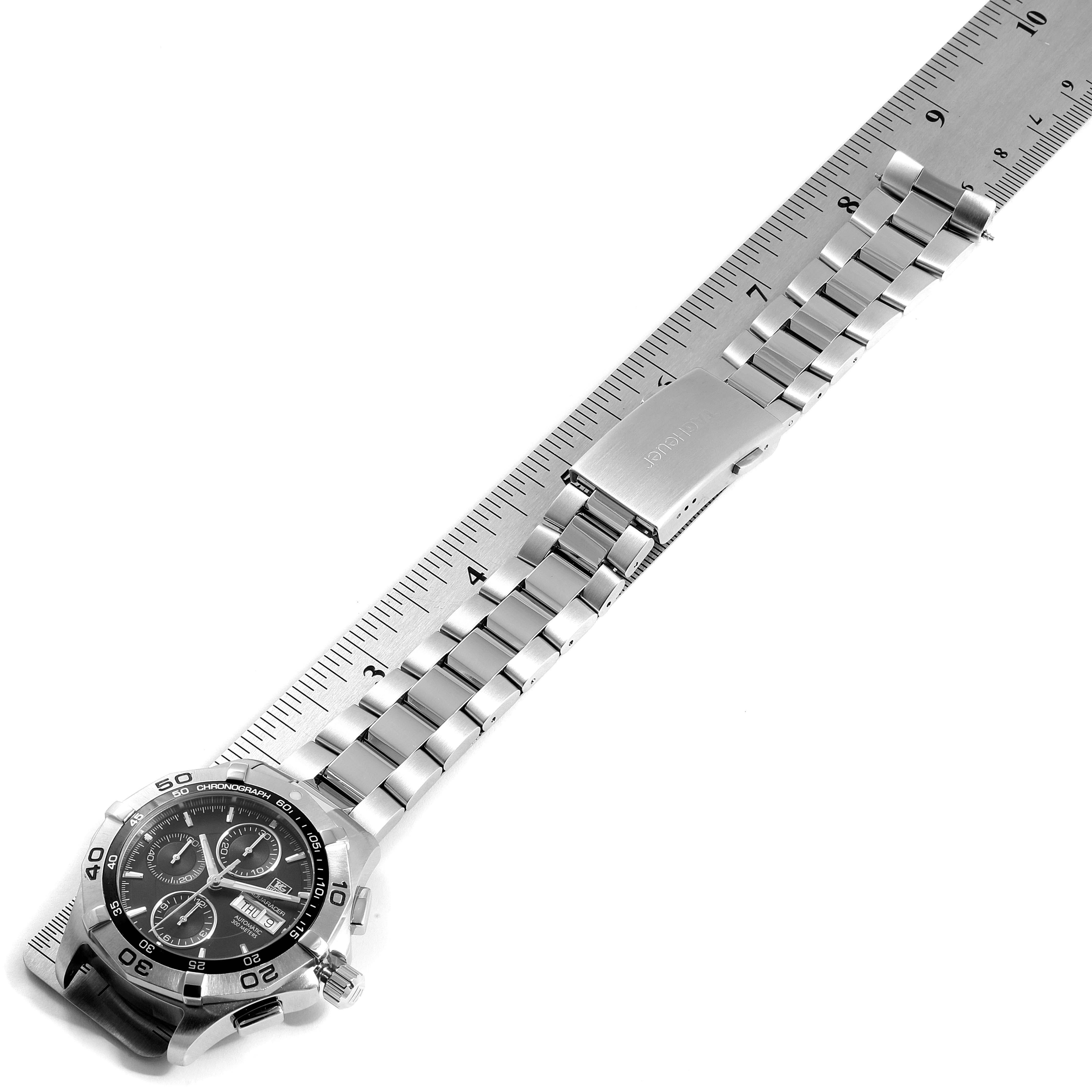TAG Heuer Aquaracer Black Dial Chronograph Men’s Watch CAF2010 For Sale 3