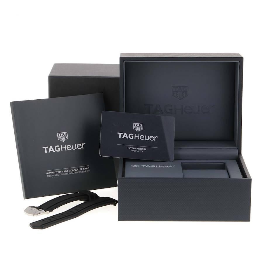 TAG Heuer Aquaracer Black Dial Steel Mens Watch CAK211A Box Card For Sale 7