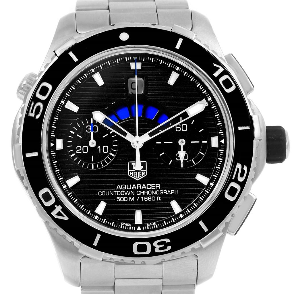 TAG Heuer Aquaracer Black Dial Steel Men’s Watch CAK211A For Sale 1