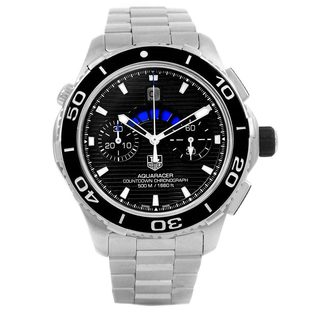 TAG Heuer Aquaracer Black Dial Steel Men’s Watch CAK211A For Sale 4