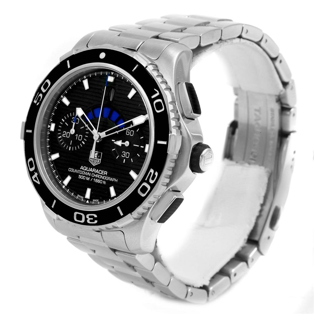 TAG Heuer Aquaracer Black Dial Steel Men’s Watch CAK211A For Sale 5