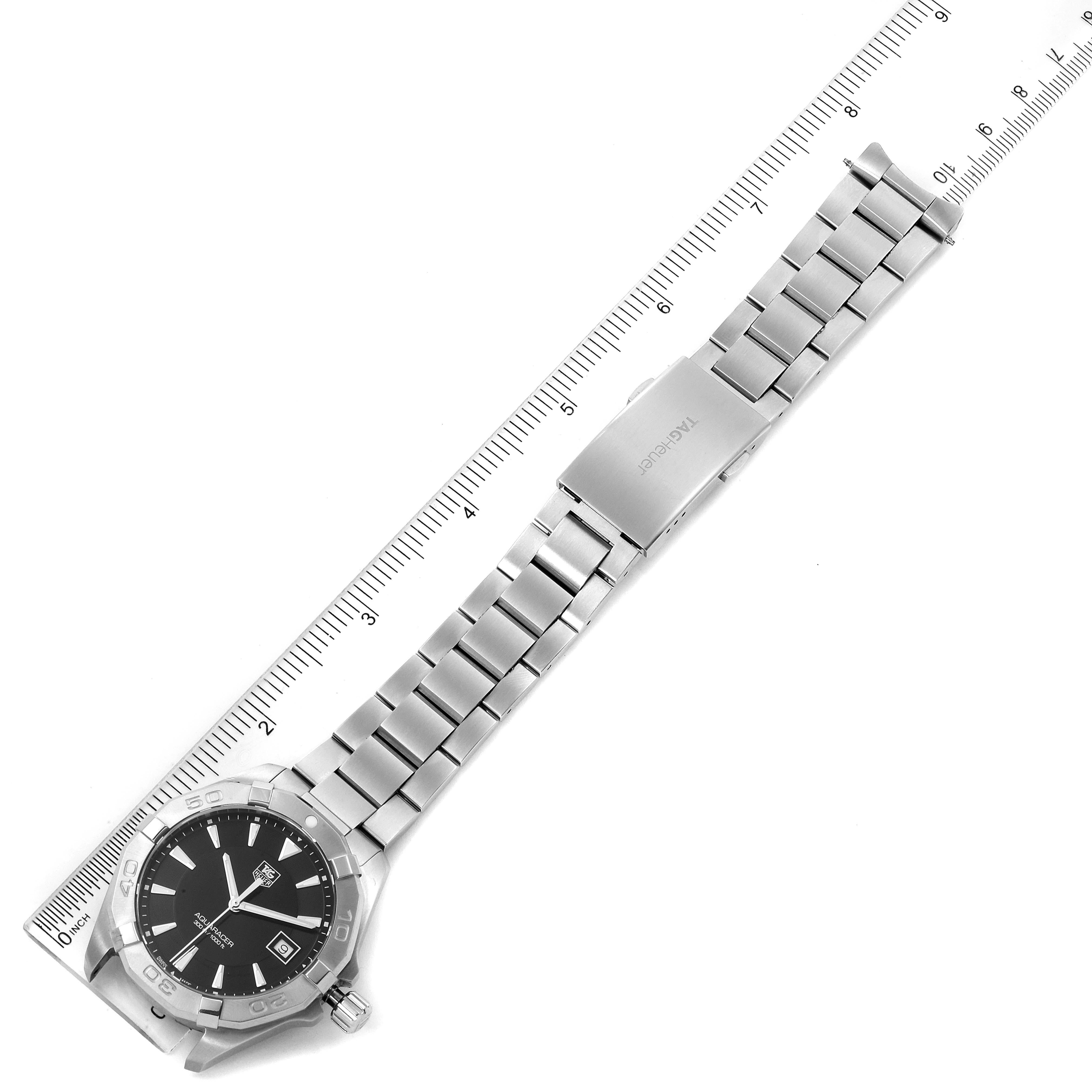 Tag Heuer Aquaracer Black Dial Steel Mens Watch WAY1110 4