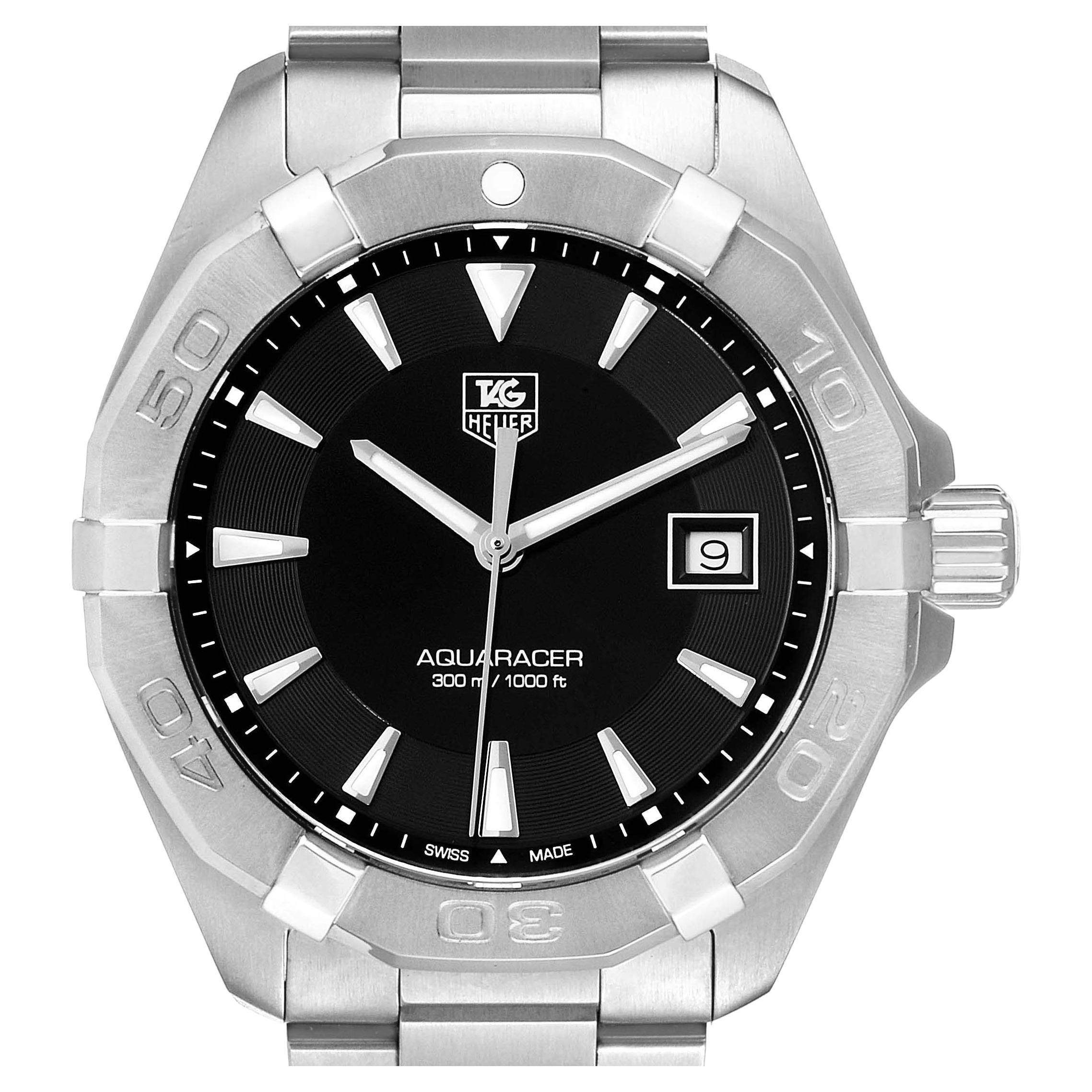 Tag Heuer Aquaracer Black Dial Steel Mens Watch WAY1110