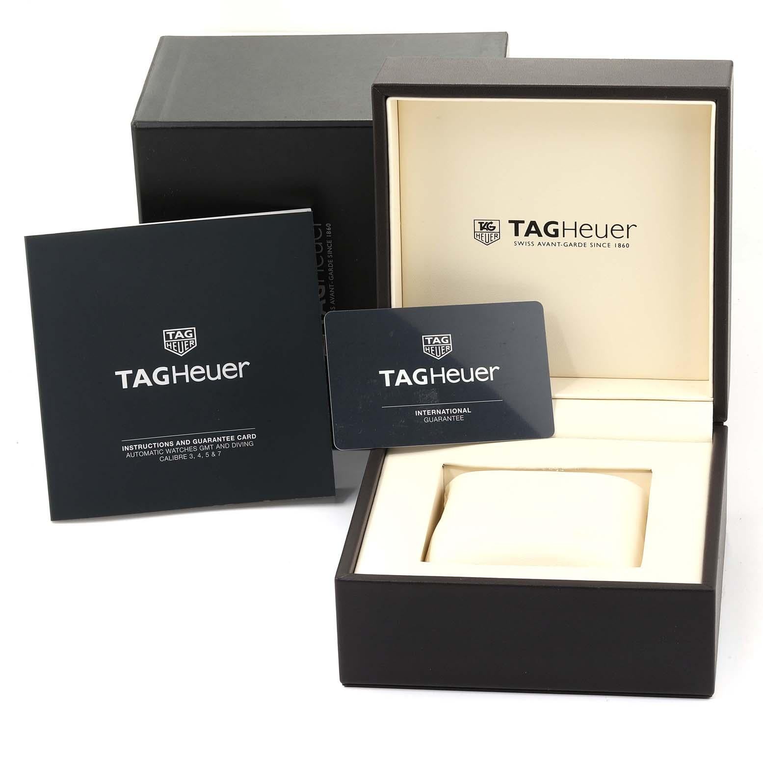 TAG Heuer Aquaracer Black Dial Steel Men's Watch WAY2010 Box Card For Sale 7