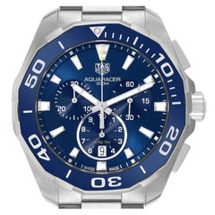 Tag Heuer Aquaracer Blue Dial Chronograph Mens Watch CAY111B Unworn