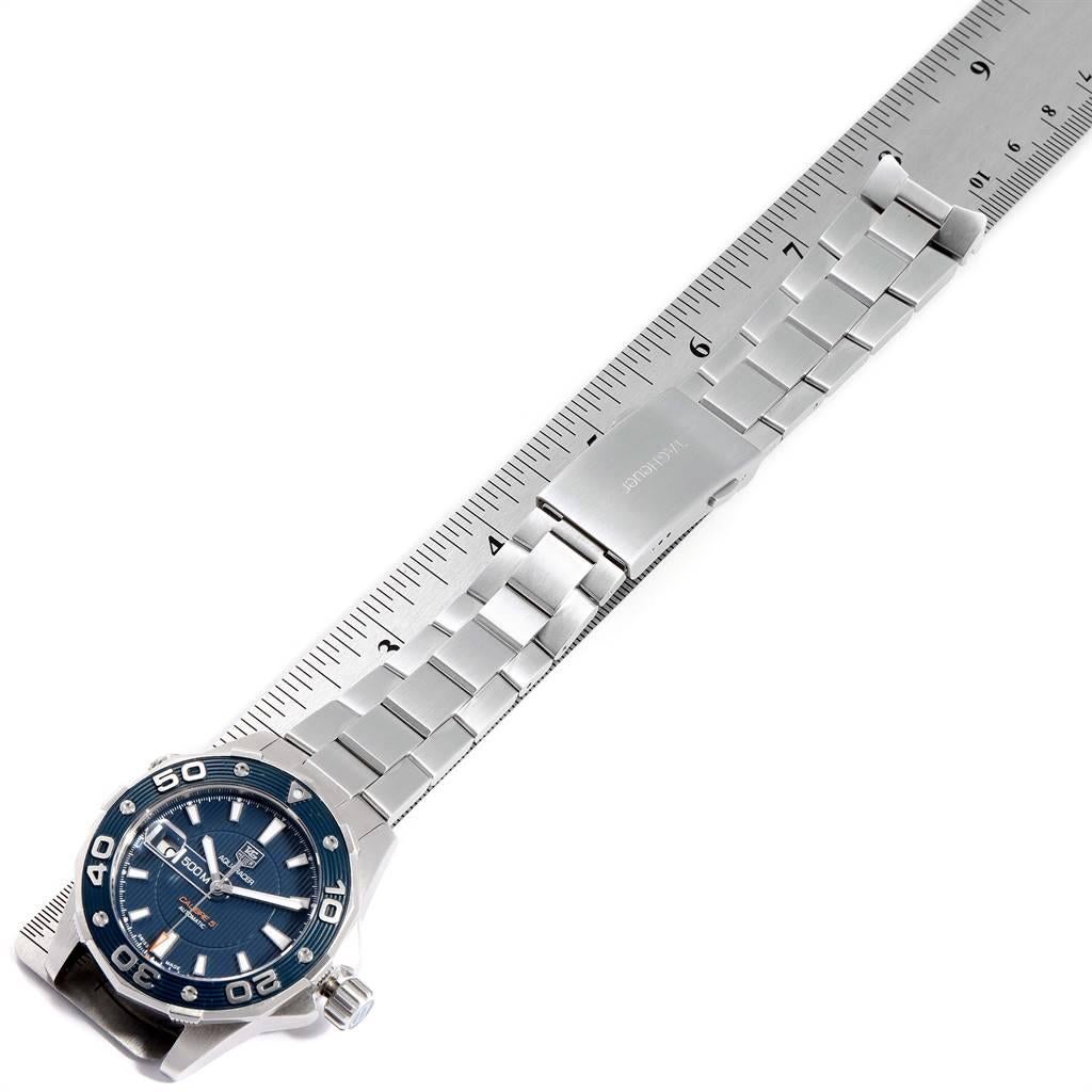 TAG Heuer Aquaracer Blue Dial Steel Men's Watch WAJ2112 Box 4