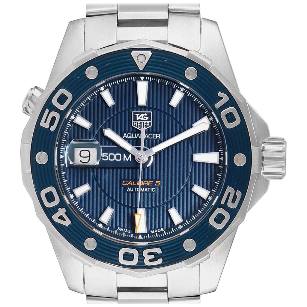 TAG Heuer Aquaracer Blue Dial Steel Men's Watch WAJ2112 Box