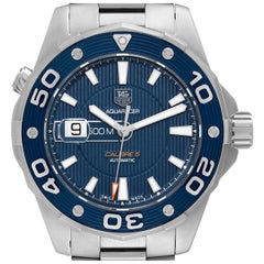 Tag Heuer Aquaracer Blue Dial Steel Mens Watch WAJ2112