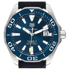 Tag Heuer Aquaracer Blue Dial Steel Mens Watch WAY201B Box Papers