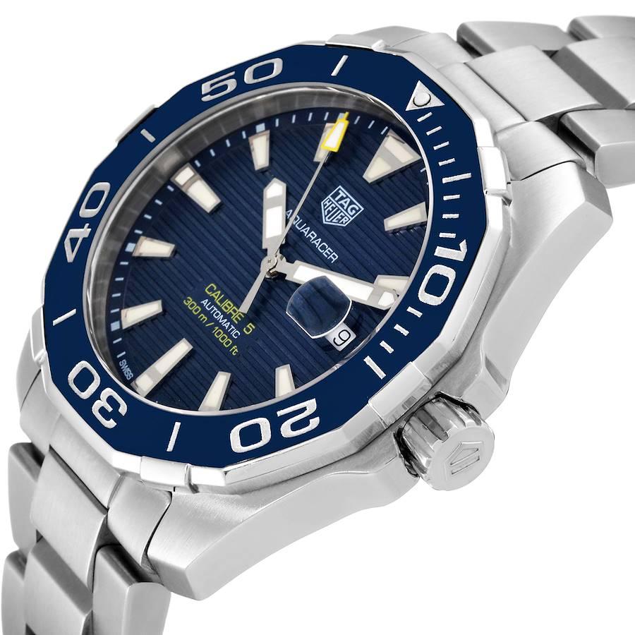 Tag Heuer Aquaracer Blaues Zifferblatt Stahl Herrenuhr WAY201B 2