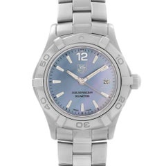 Tag Heuer Aquaracer Damen Quarzuhr mit blauem Perlmutt Zifferblatt WAF1417.BA0823