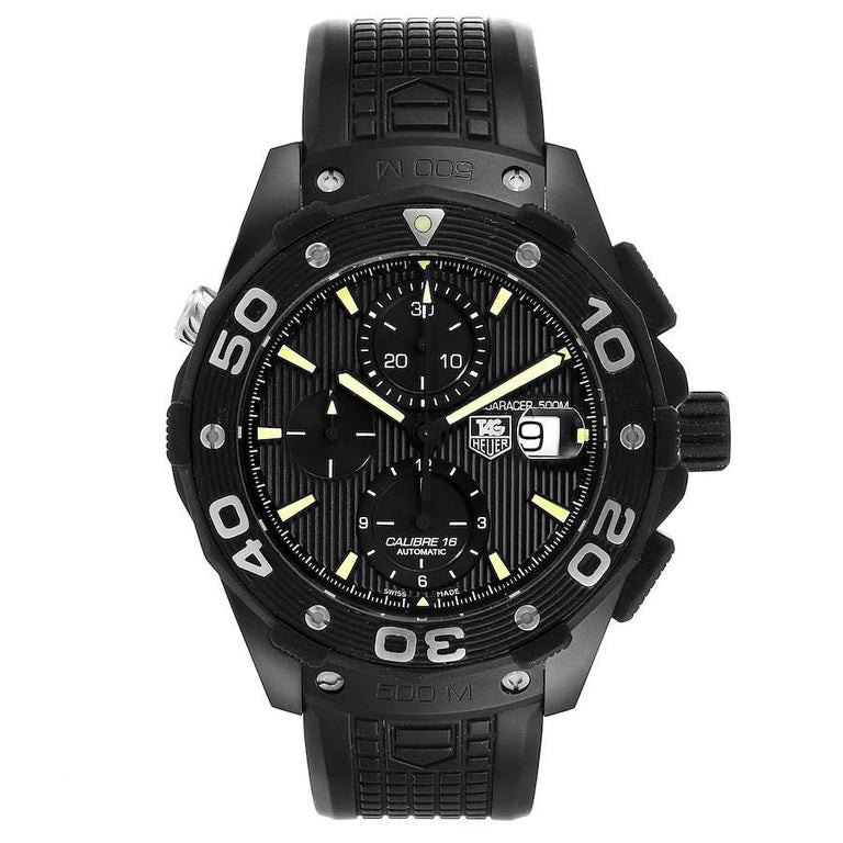 TAG Heuer Aquaracer Calibre 16 Chrono Titanium PVD Watch CAJ2180 Box