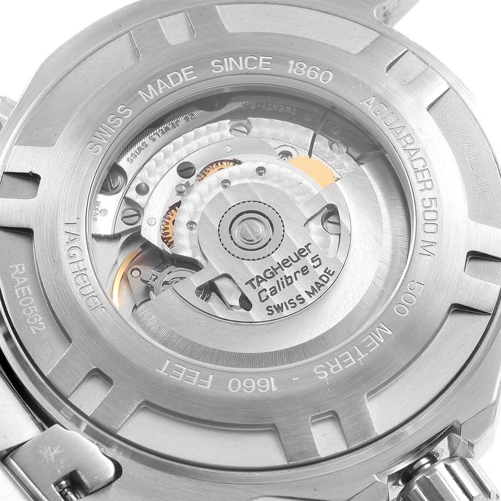 Reloj TAG Heuer Aquaracer Calibre 5 500M de acero para hombre WAJ2110 en venta 3