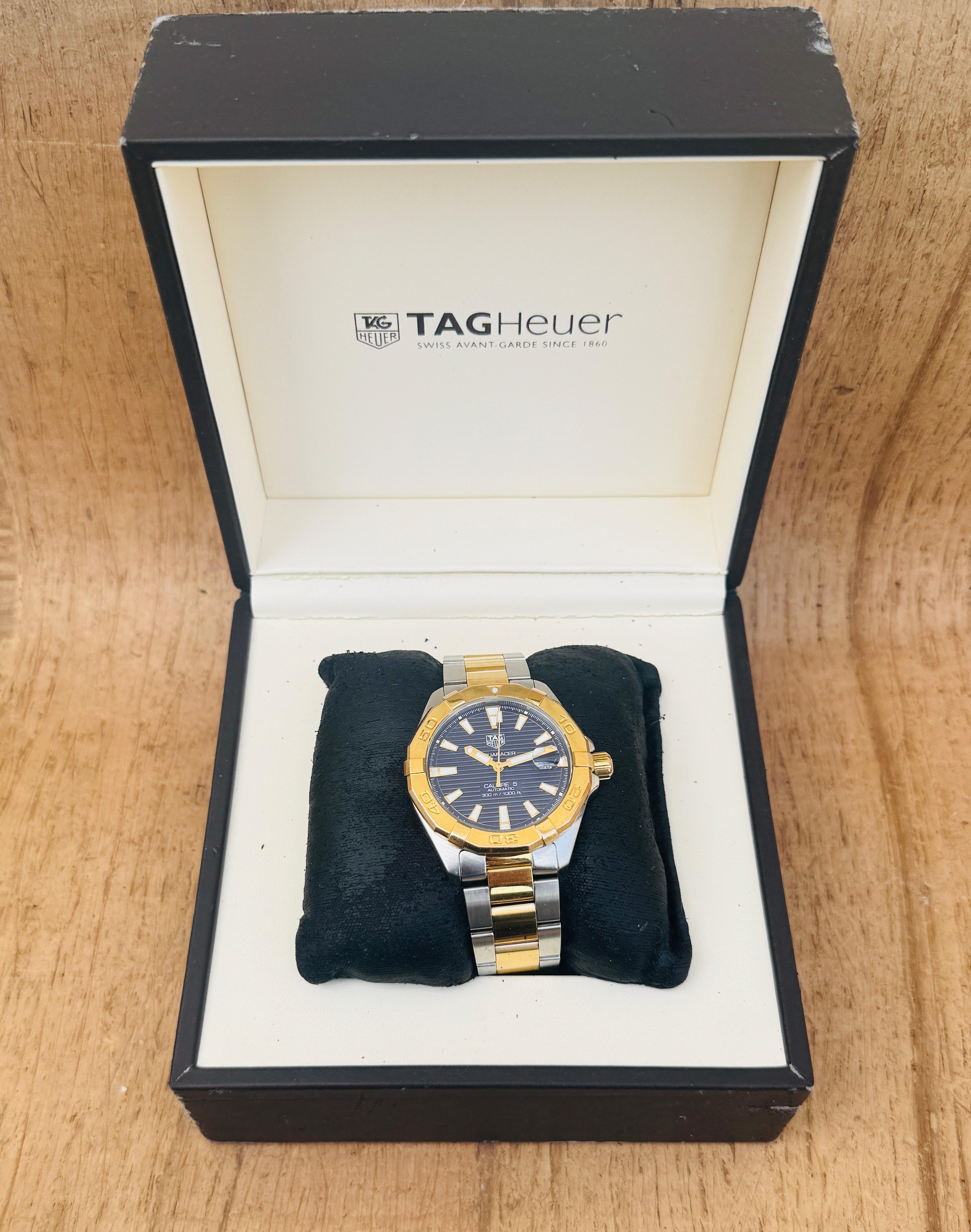 TAG Heuer Aquaracer Calibre 5 Automático WBD2120 Reloj de caballero bicolor de 41 mm En caja en venta 8