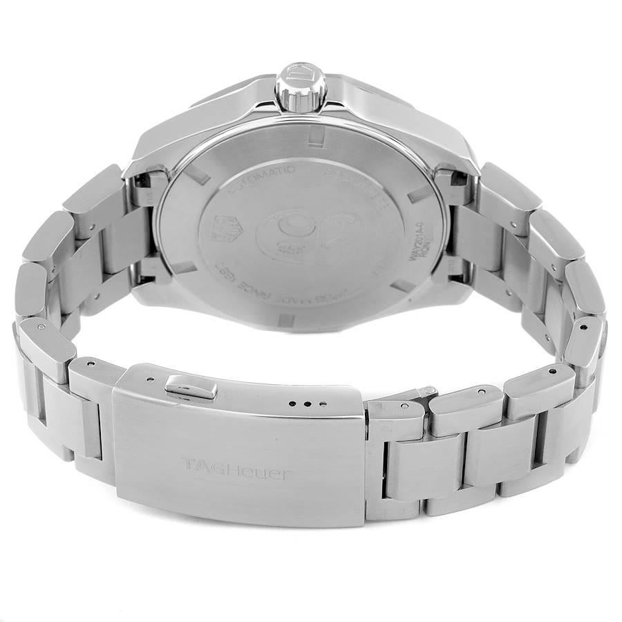 TAG Heuer Aquaracer Herrenuhr mit 5 schwarzen Zifferblättern WAY201A Boxkarte im Angebot 4