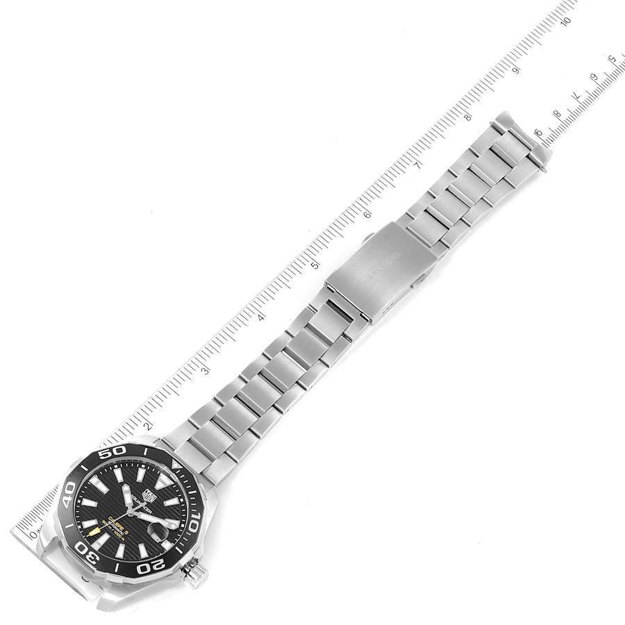 TAG Heuer Aquaracer Herrenuhr mit 5 schwarzen Zifferblättern WAY201A Boxkarte im Angebot 5