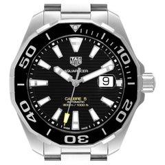 TAG Heuer Aquaracer Herrenuhr mit 5 schwarzen Zifferblättern WAY201A Boxkarte
