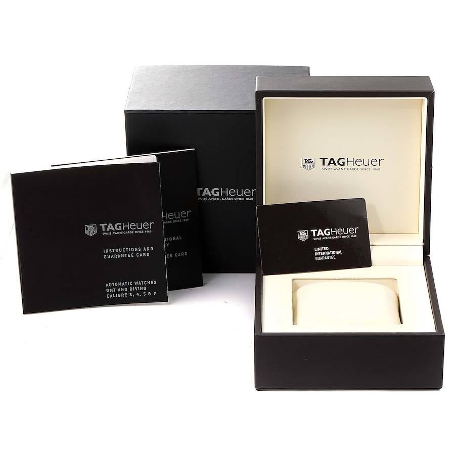 Tag Heuer Aquaracer Calibre 5 PVD Steel Mens Watch WAY218A Box Card For Sale 3