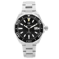 Used TAG Heuer Aquaracer Calibre 5 Steel Black Dial Automatic Watch WAY201A.BA0927