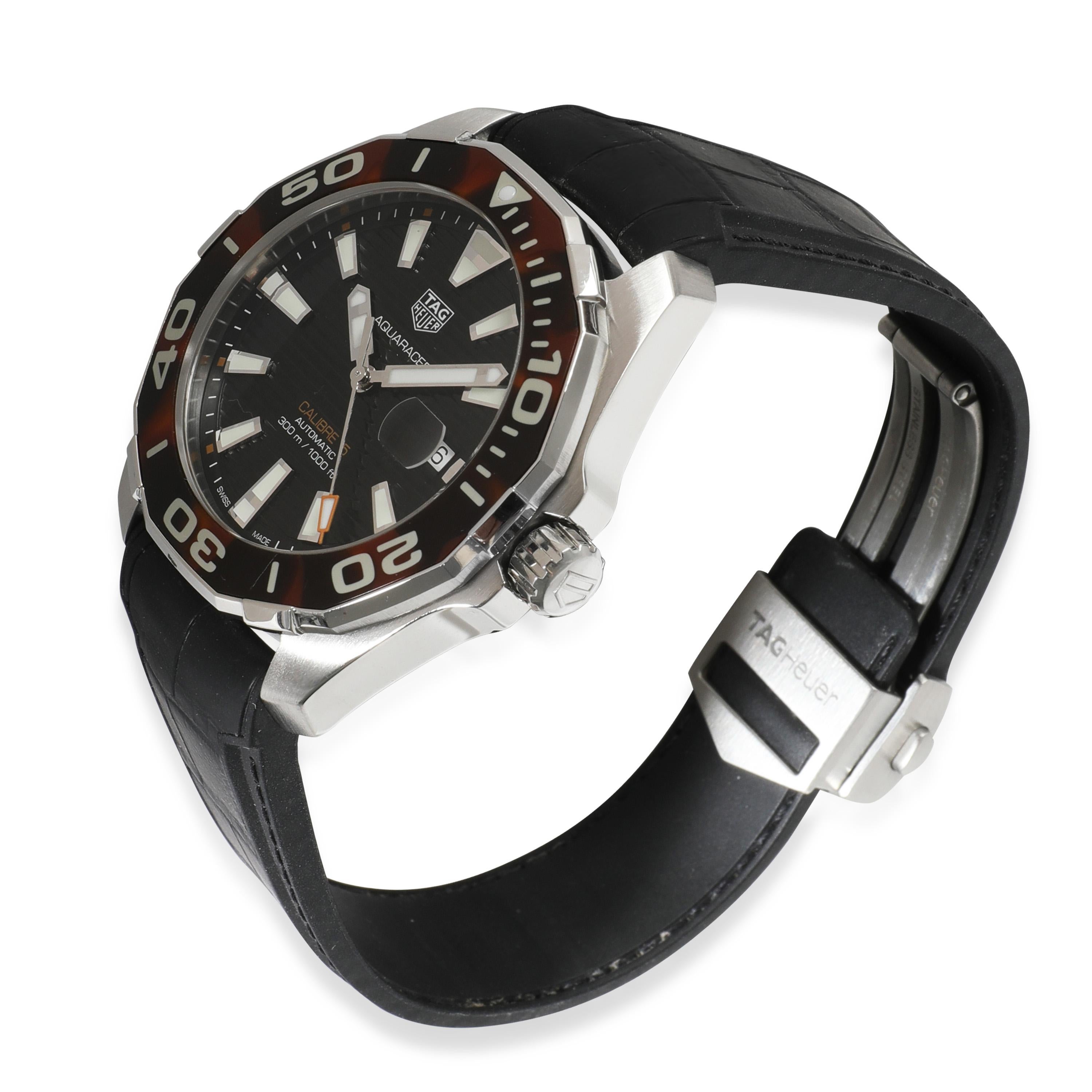 Tag Heuer Aquaracer Calibre 5 WAY201N.FT6177 Men's Watch in  Stainless Steel In Excellent Condition In New York, NY