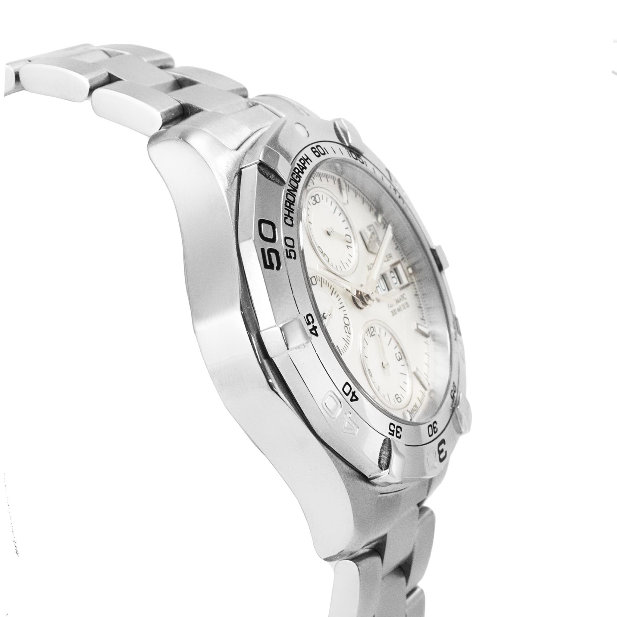 Reloj automático de acero Tag Heuer Aquaracer Cronógrafo 43MM CAF2011 300M en Excelente estado para la venta en Houston, TX