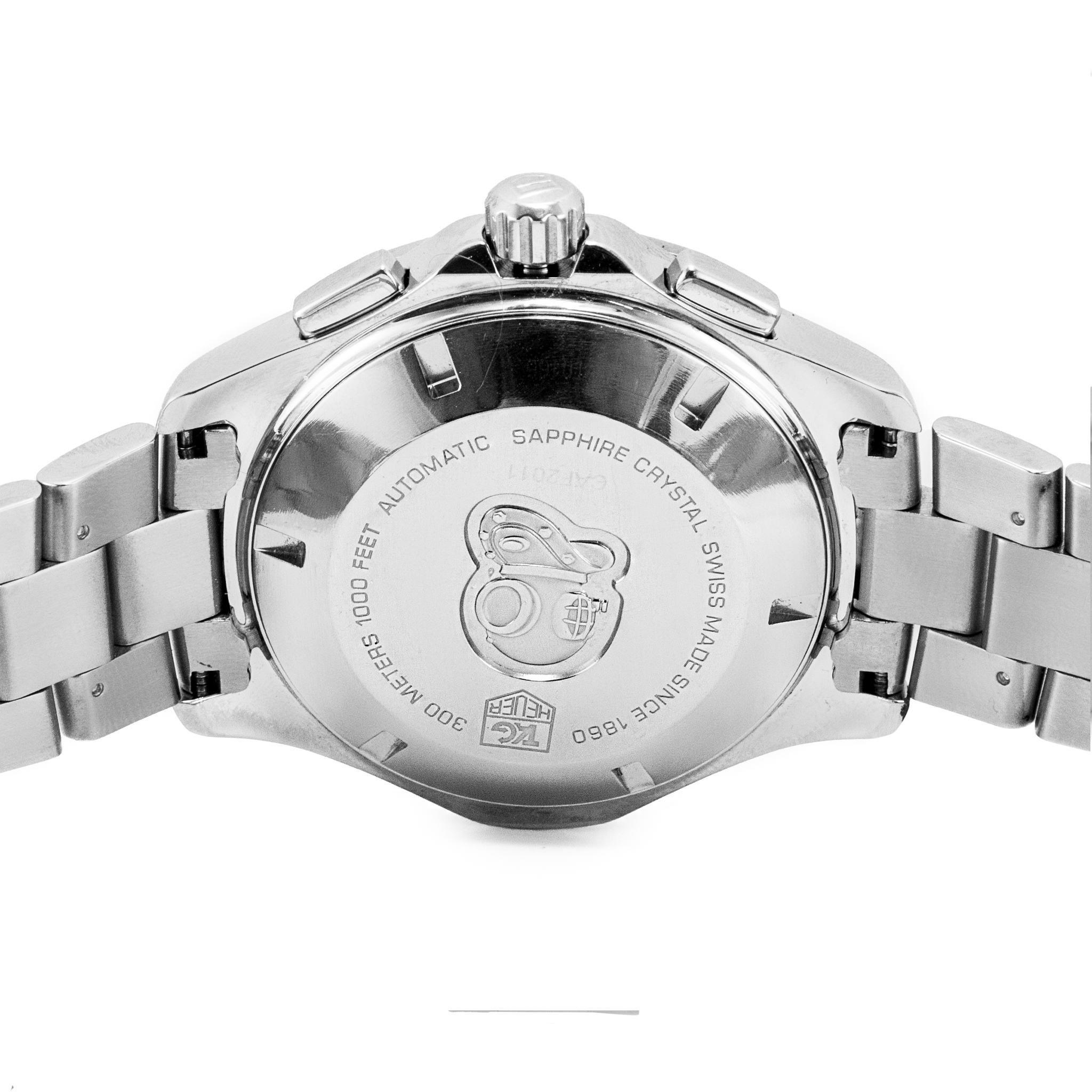 Reloj automático de acero Tag Heuer Aquaracer Cronógrafo 43MM CAF2011 300M en venta 1