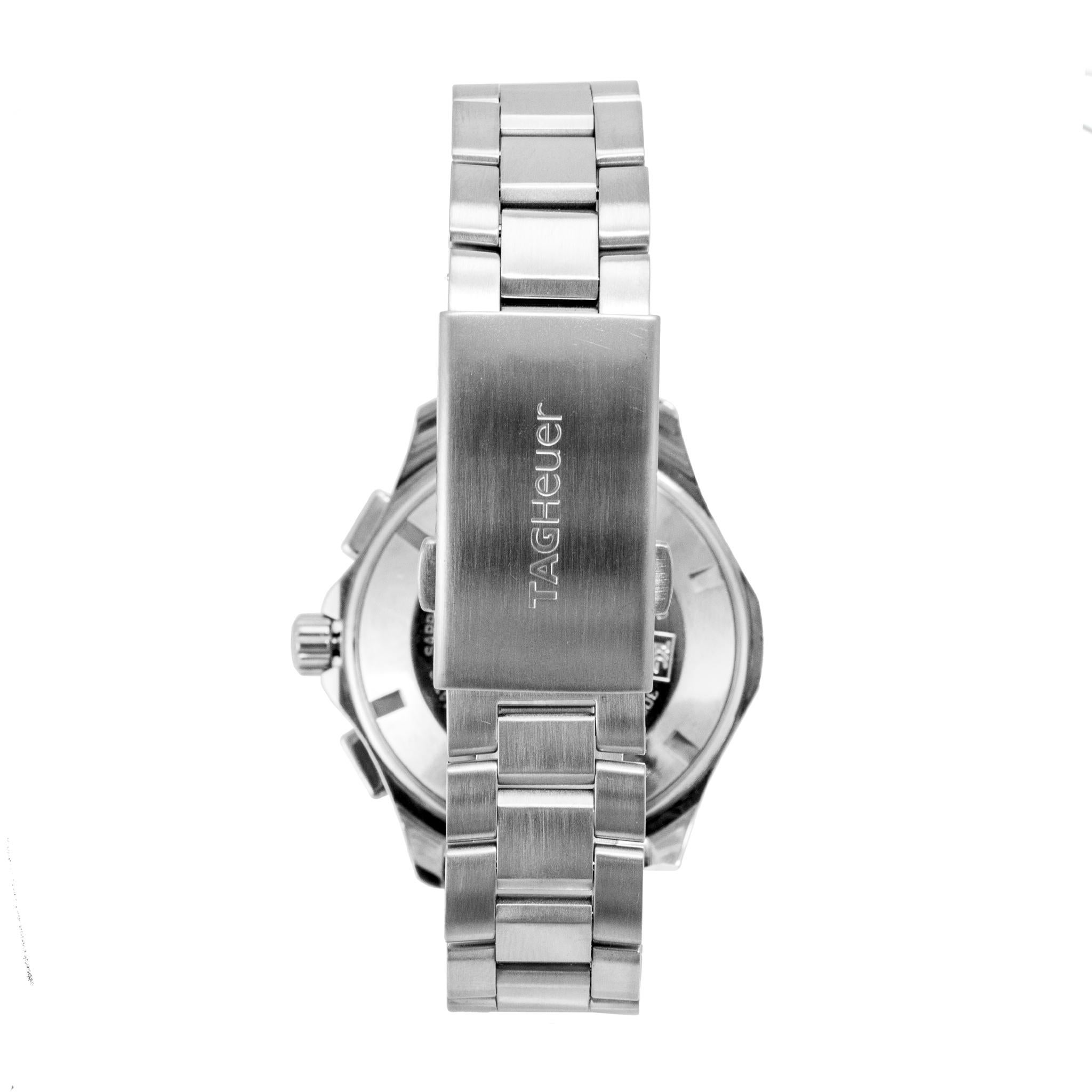 Reloj automático de acero Tag Heuer Aquaracer Cronógrafo 43MM CAF2011 300M en venta 2