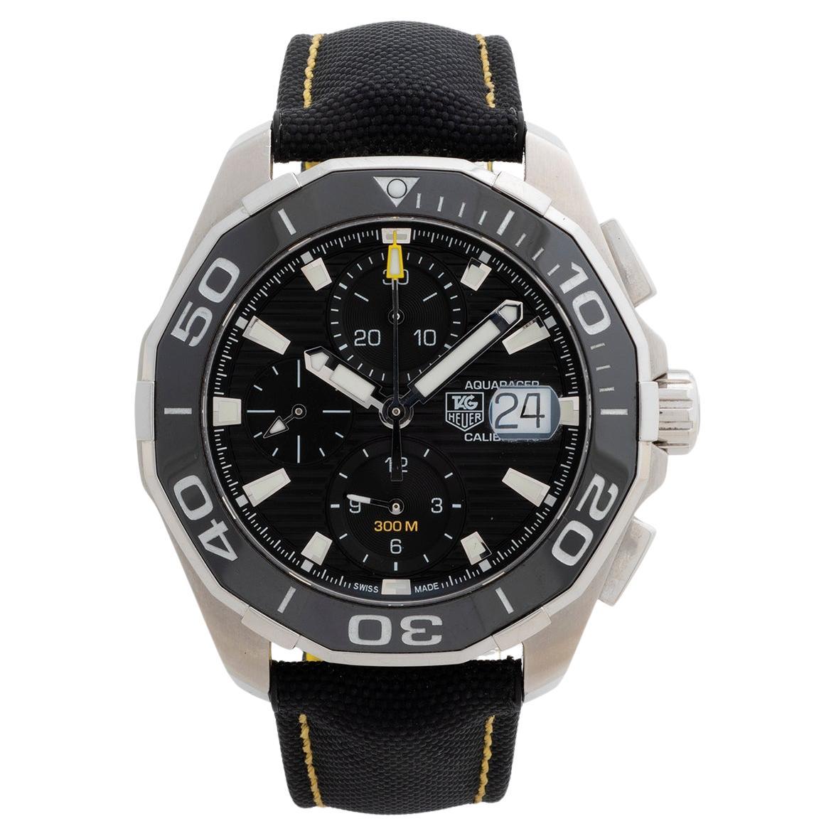 Tag Heuer Aquaracer Chronographe, Mouvement Cal Auto, effet de pont de bateau