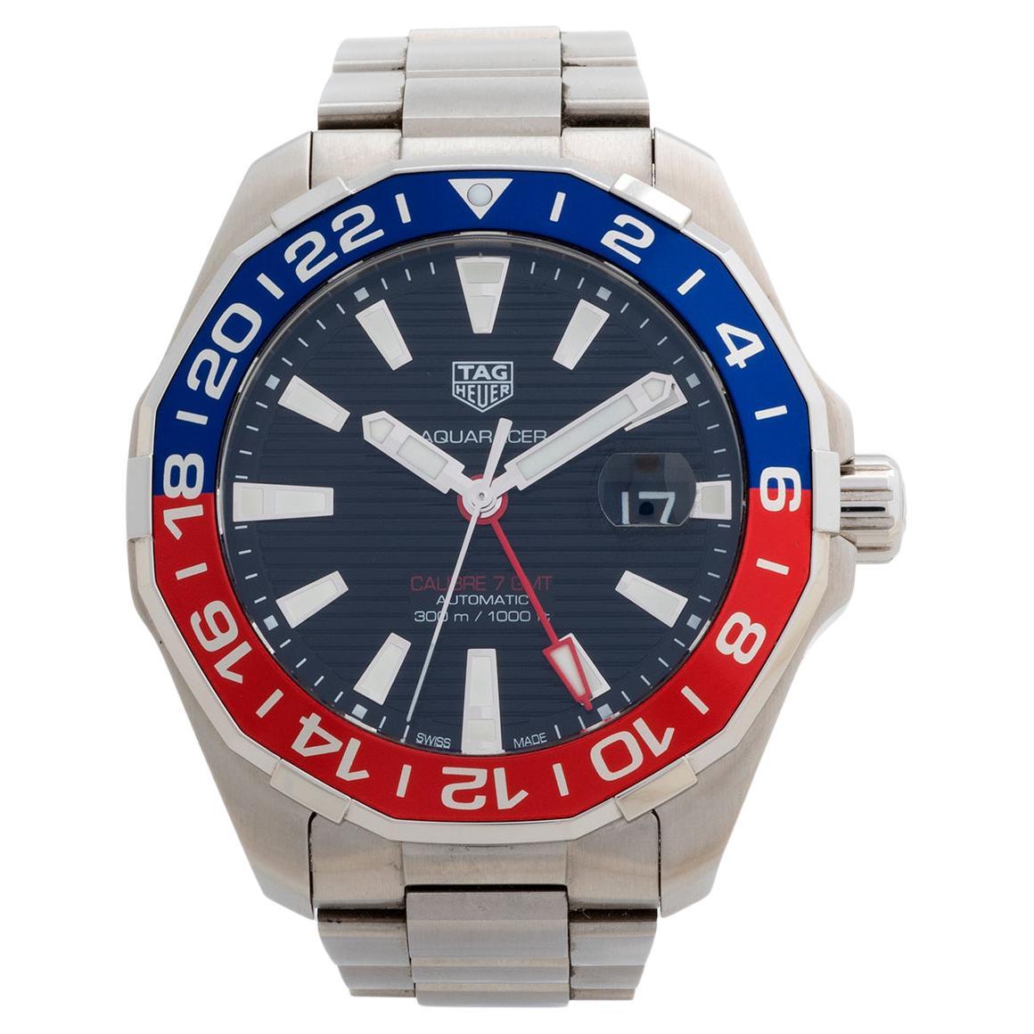 TAG Heuer Aquaracer GMT, Ref WAY201F, 'Pepsi' GMT/Date, Box & Papers