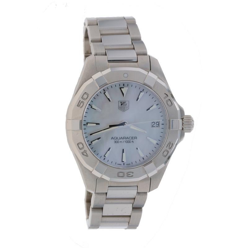 Tag Heuer Aquaracer Ladies Wristwatch WWF6796 Stainless Steel Quartz 1 Year Wnty In Good Condition In Greensboro, NC