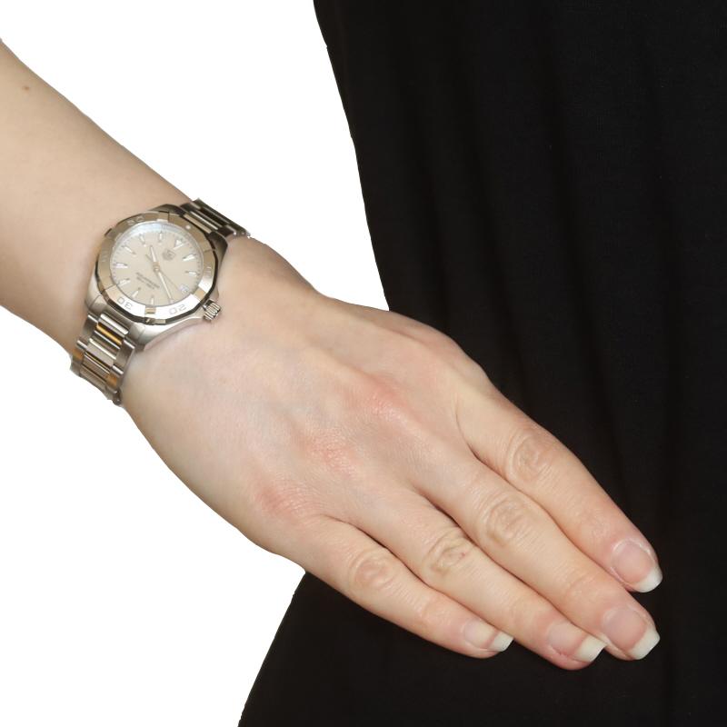 Women's Tag Heuer Aquaracer Ladies Wristwatch WWF6796 Stainless Steel Quartz 1 Year Wnty