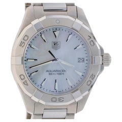 Tag Heuer Aquaracer Ladies Wristwatch WWF6796 Stainless Steel Quartz 1 Year Wnty