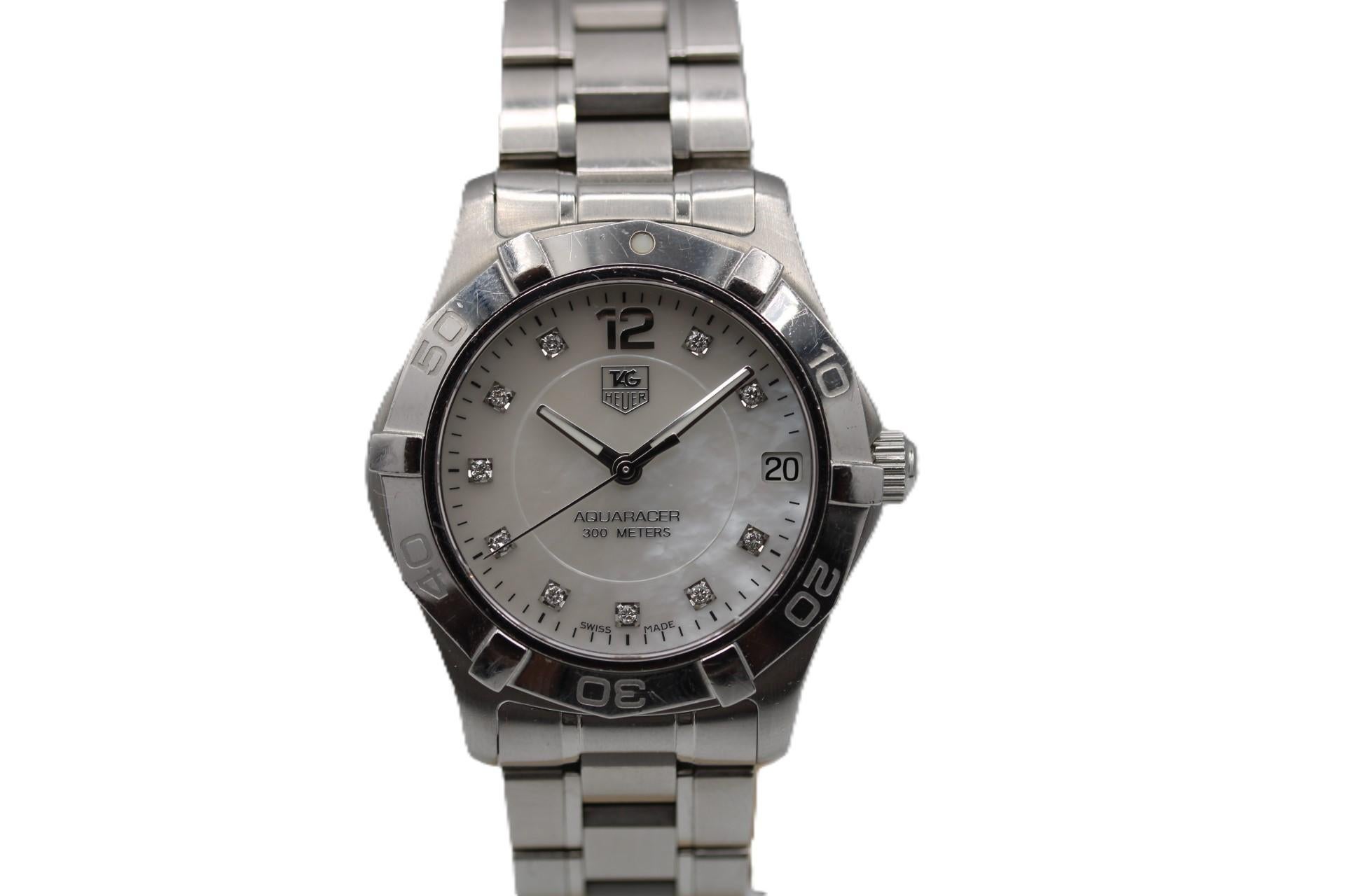 Tag Heuer Aquaracer Lady WAF1312 2007 In Good Condition For Sale In London, GB
